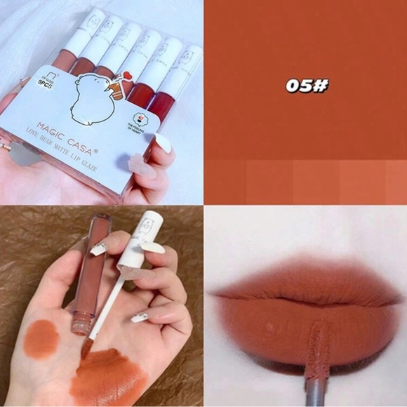 6 Pcs Long-Lasting Matte Moisturizing Lip Glaze Lipsticks Set - Picture 10 of 11